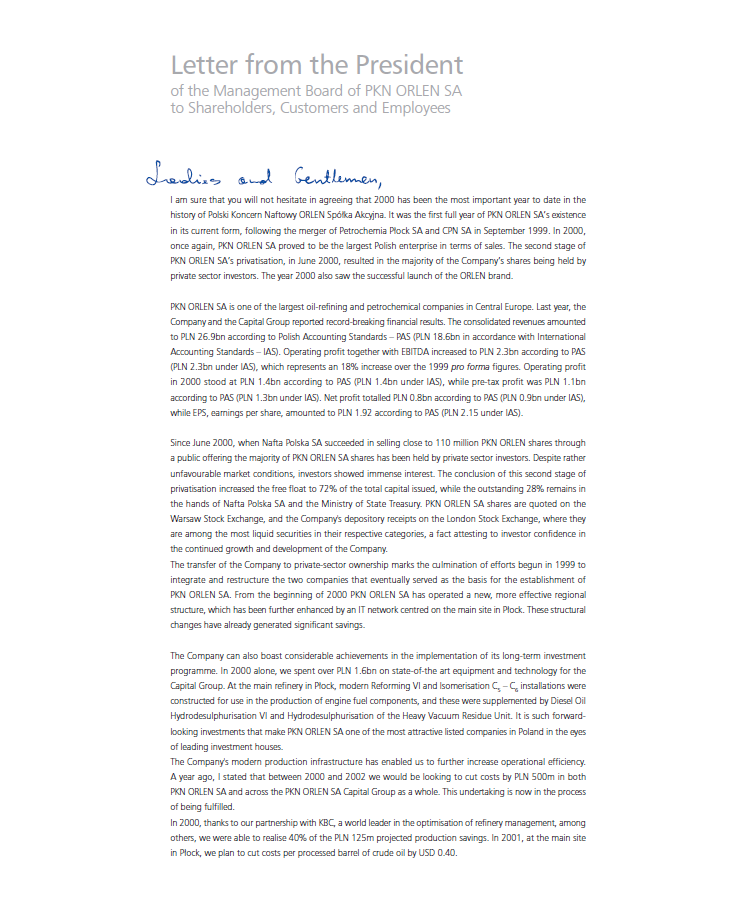 Integrated report cover
