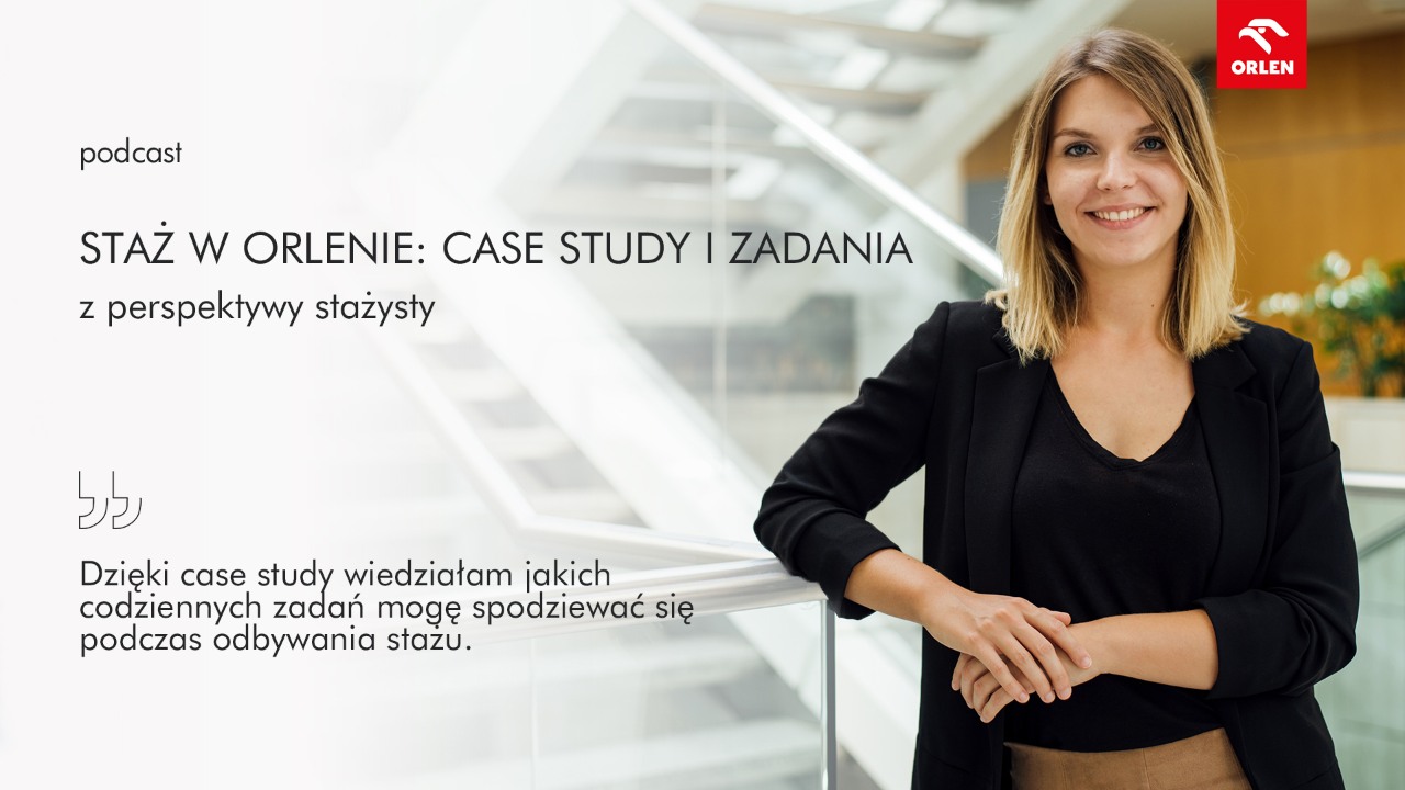 Baner prowadzący do nagrania, w którym na pytania odpowiada Ewelina Ogieniewska