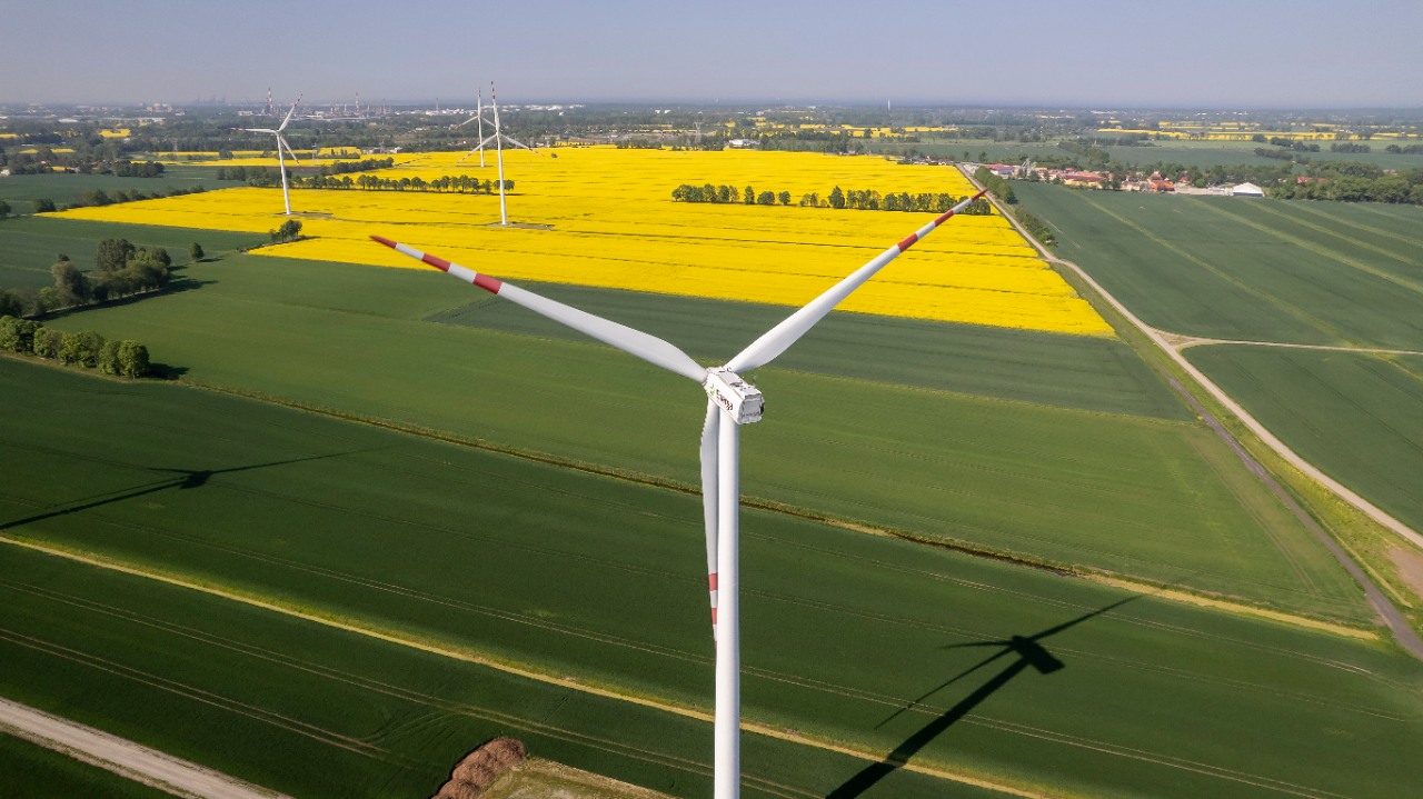 24.05.2023 Okolice Gdańska Bystra  N/z faram wiatrowa Bystra . Fot Miłosz Poloch