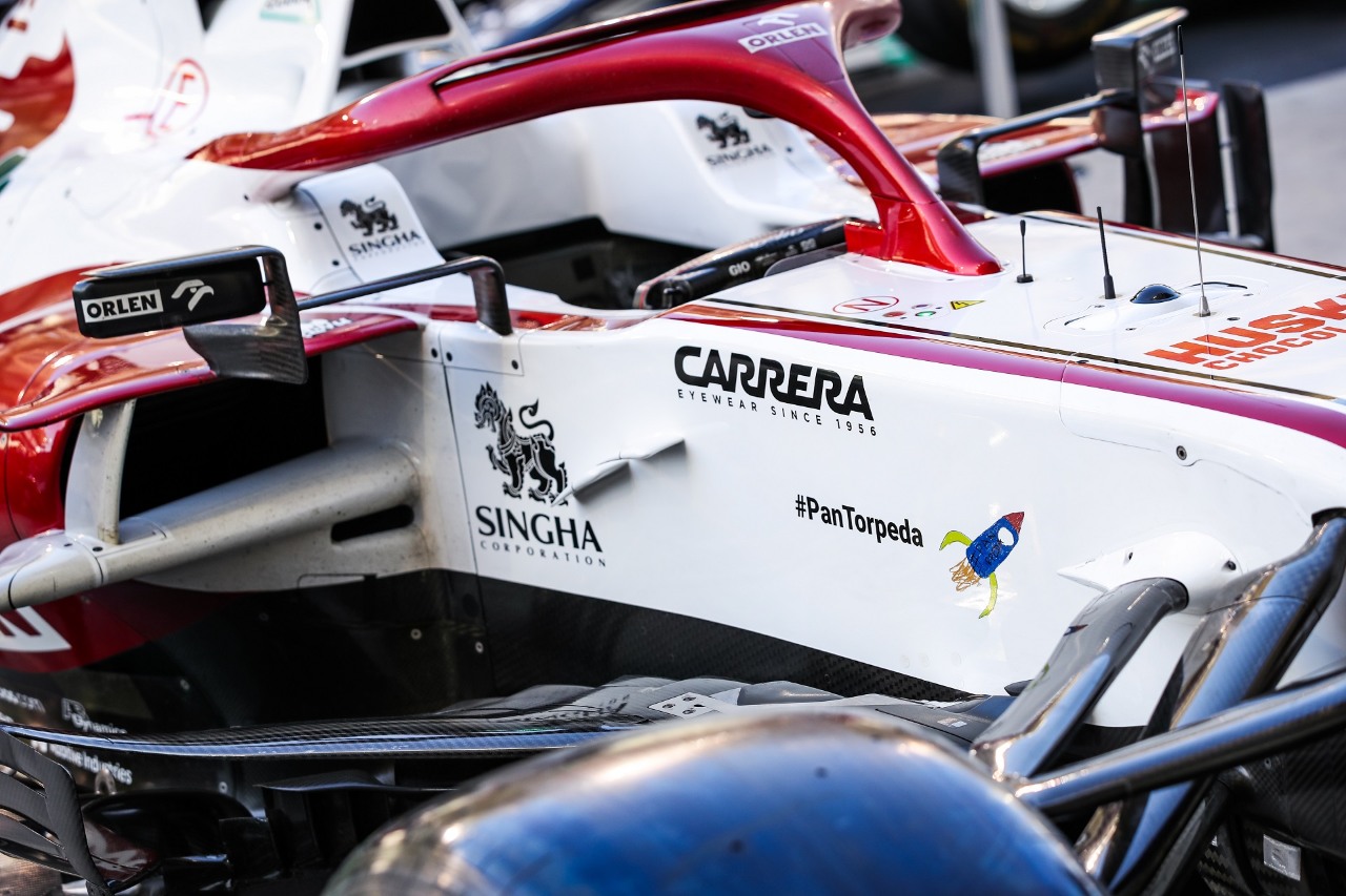 Alfa Romeo Racing ORLEN C41, mechanical detail during the Formula 1 Etihad Airways Abu Dhabi Grand Prix 2021, 22th round of the 2021 FIA Formula One World Championship from December 10 to 12, 2021 on the Yas Marina Circuit, in Yas Island, Abu Dhabi - Photo Florent Gooden / DPPI