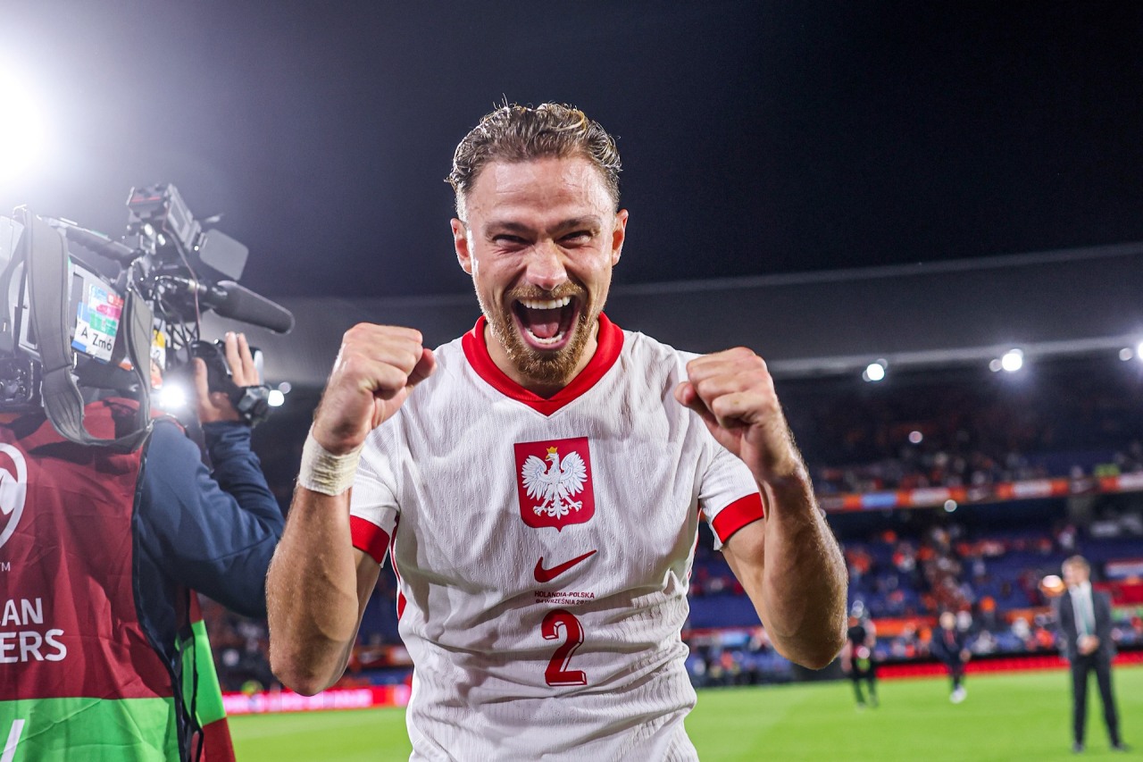 04.09.2025 ROTTERDAM , HOLANDIA - STADION DE KUIP ( ROTTERDAM, NETHERLANDS )
PILKA NOZNA (FOOTBALL)
ELIMINACJE MISTRZOSTW SWIATA FIFA 2026 ( FIFA World Cup 26™ UEFA Qualifiers )
MECZ HOLANDIA - POLSKA ( GAME NETHERLANDS - POLAND )

NZ MATTY CASH RADOSC BRAMKA POLSKA

FOTO LUKASZ GROCHALA/CYFRASPORT